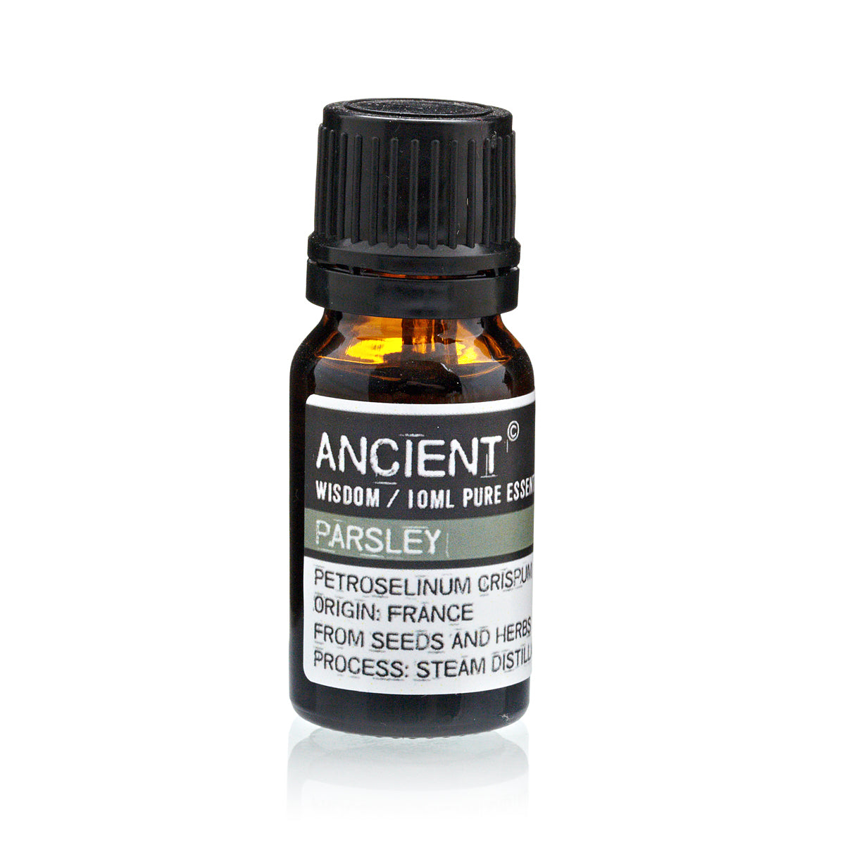10ml Essential Oil - Parsley product packaging on clean background from Quintessential Holistic Health Ltd