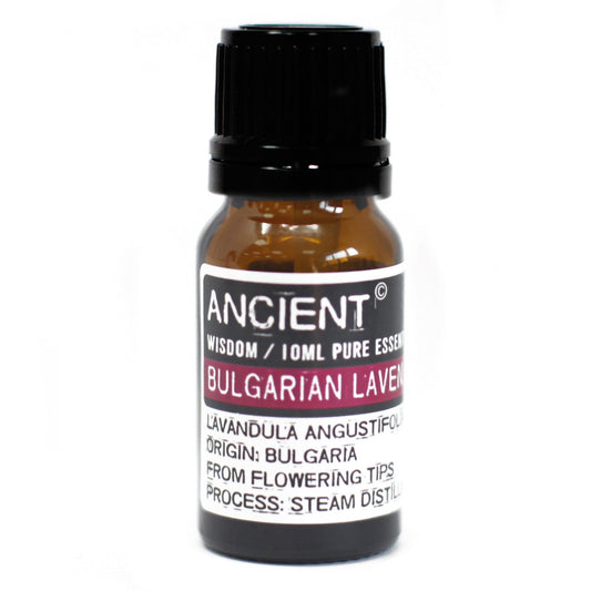 10ml Essential Oil - Bulgarian Lavender product packaging on clean background from Quintessential Holistic Health Ltd