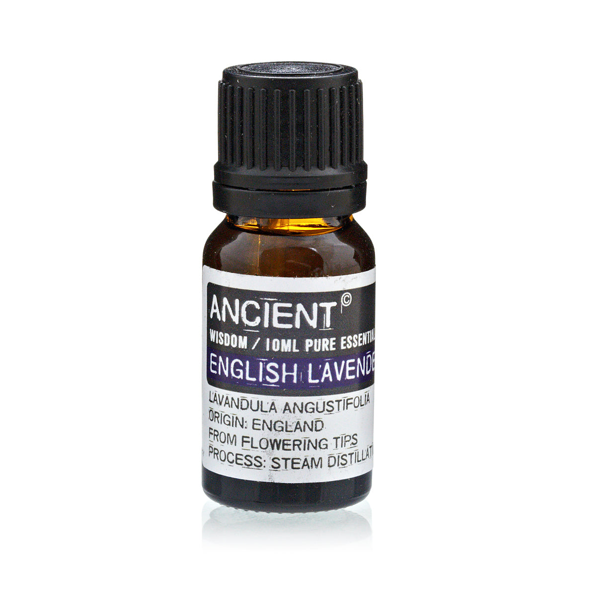 10ml Essential Oil - English Lavender product packaging on clean background from Quintessential Holistic Health Ltd