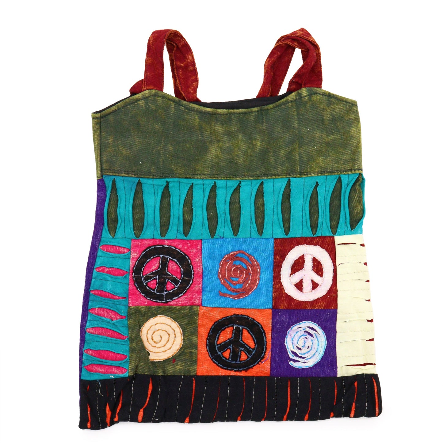 Handmade Indian Skirt Bag - Peace product packaging on clean background from Quintessential Holistic Health Ltd