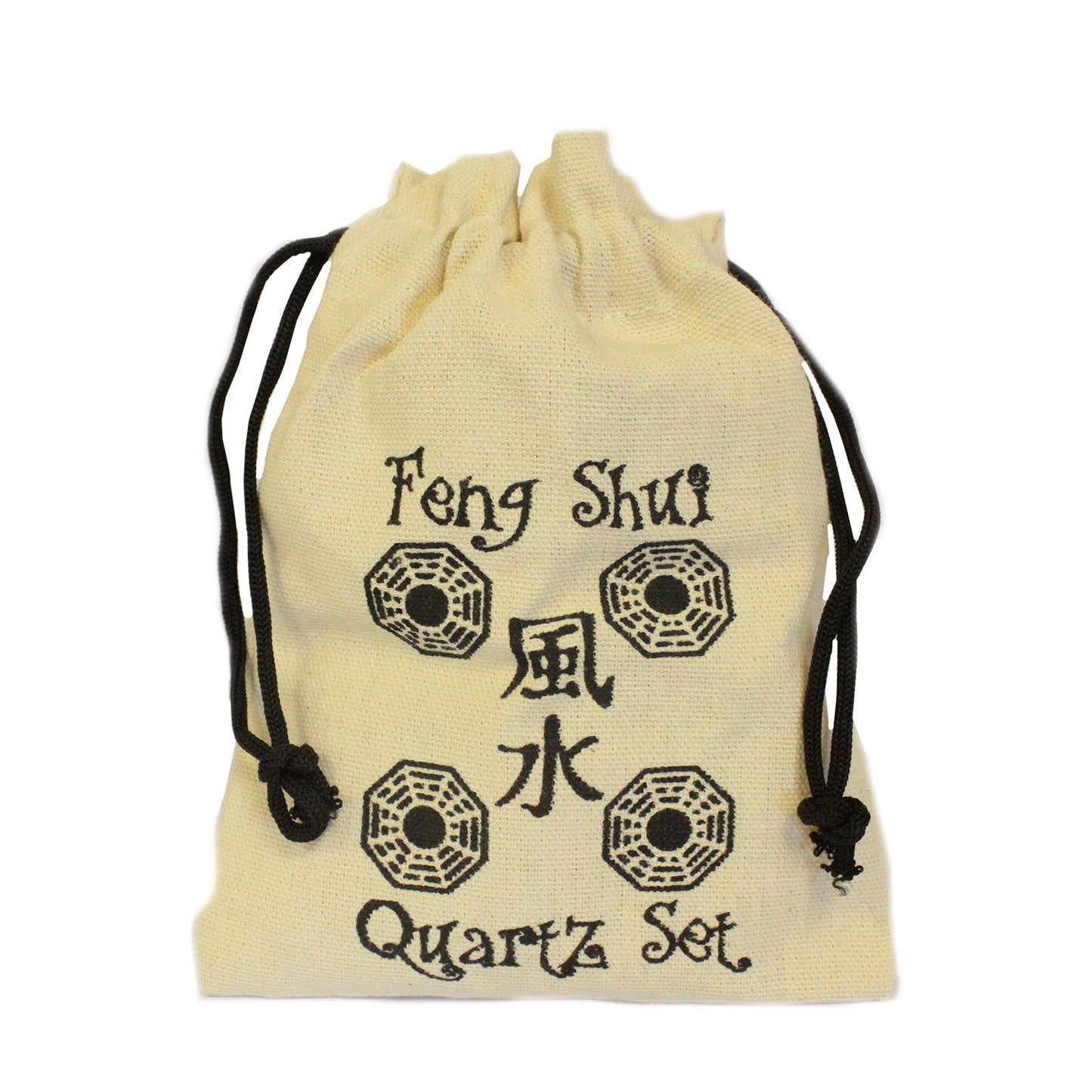 Geometric Fengshui Quatra Natural Quartz Gemstone Set product packaging on clean background from Quintessential Holistic Health Ltd