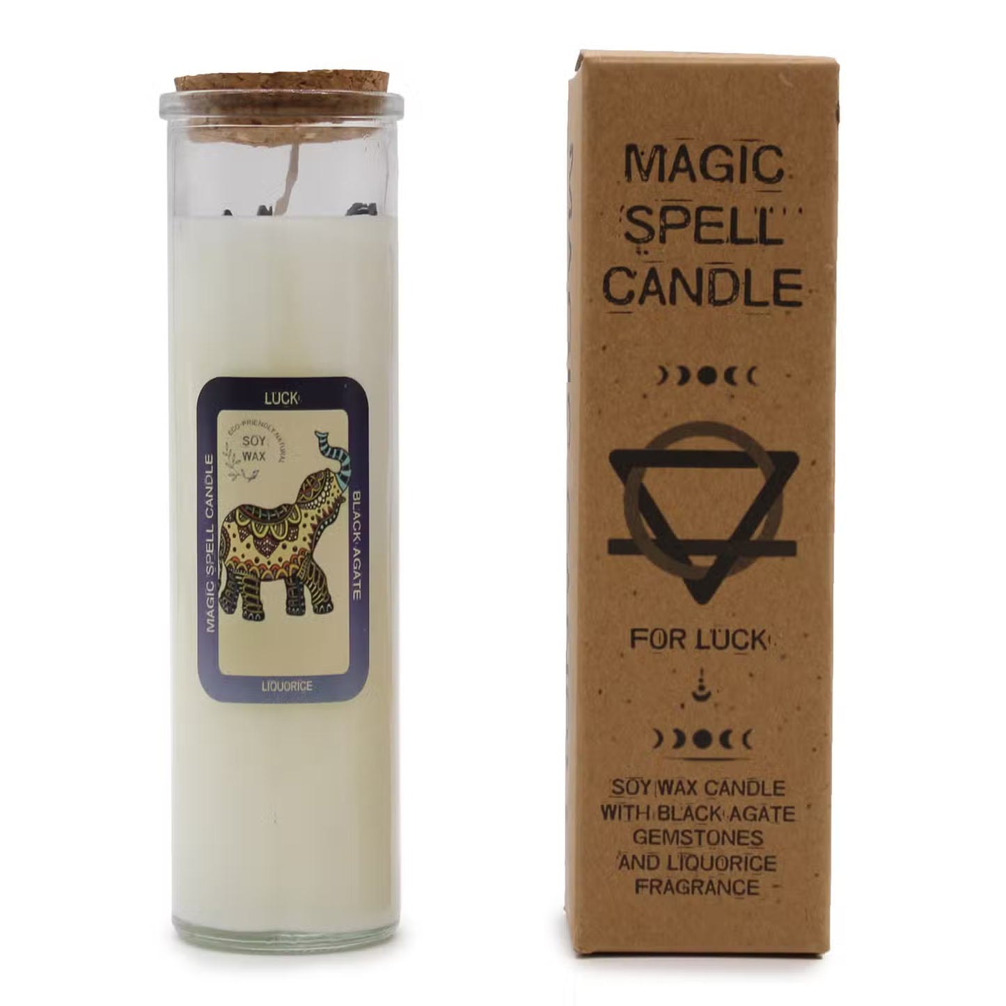 Magic Spell Gemstone Eco-Friendly Soy Wax Candle - Luck