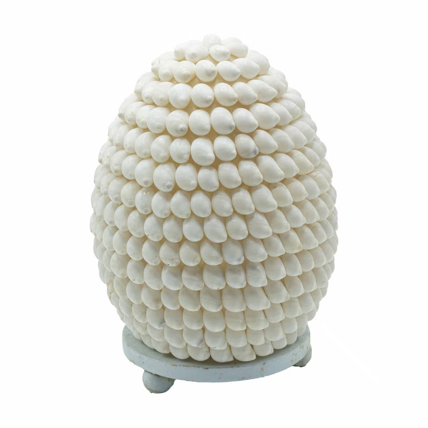 Handcrafted LED Boho Seashell Lamp - Small / Oval product packaging on clean background from Quintessential Holistic Health Ltd