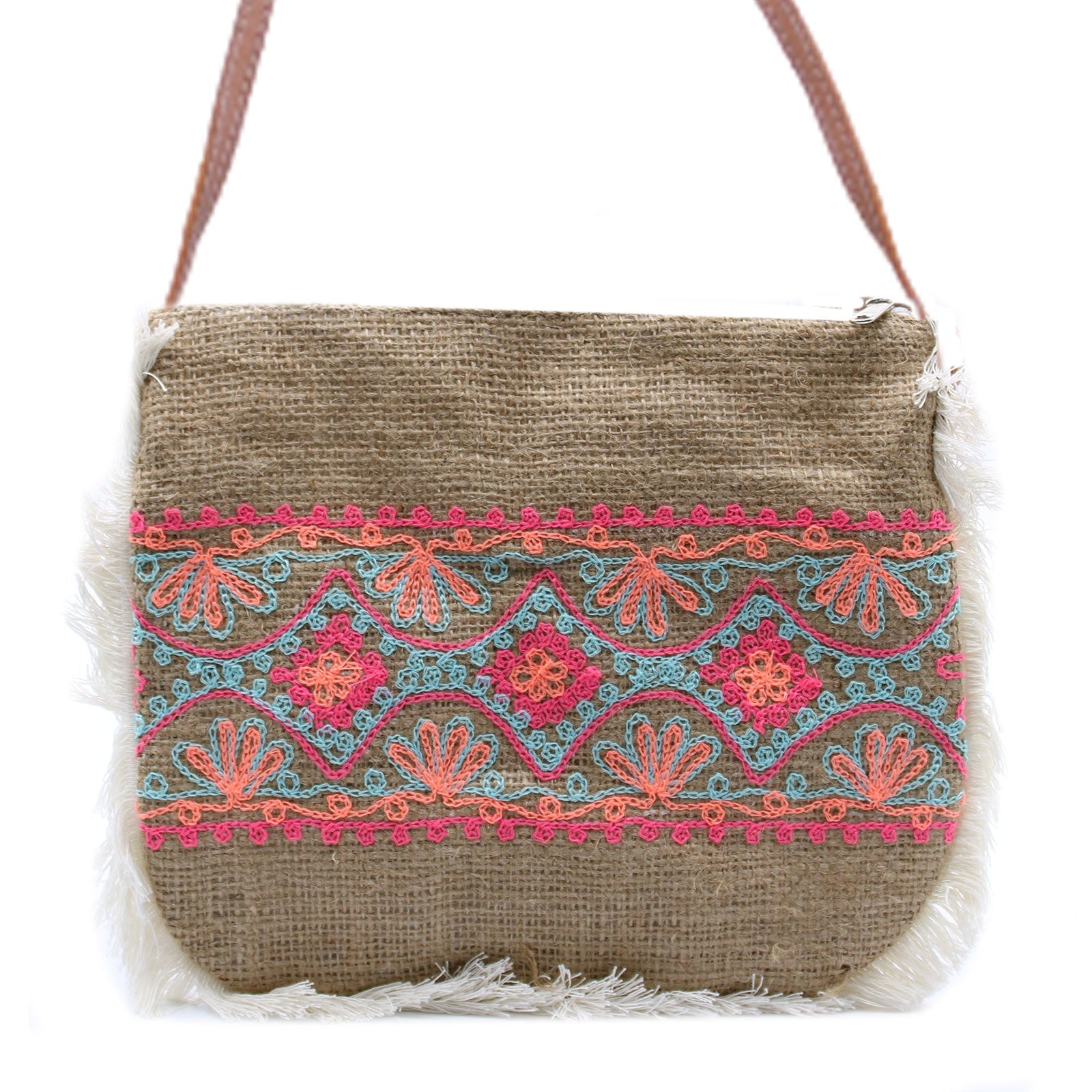 Soft Washed Eco-Friendly Jute Fringe Shoulder Handbags - Summer Design product packaging on clean background from Quintessential Holistic Health Ltd