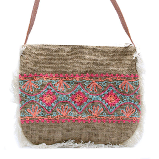 Soft Washed Eco-Friendly Jute Fringe Shoulder Handbags - Summer Design product packaging on clean background from Quintessential Holistic Health Ltd