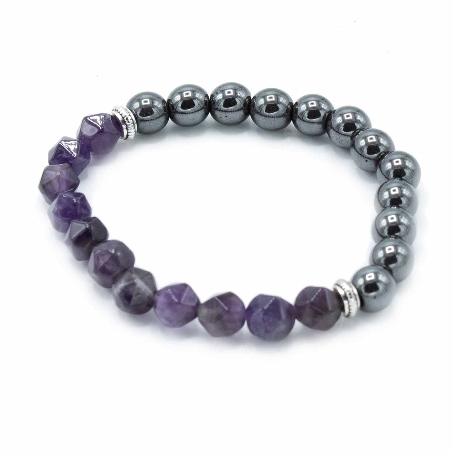 Faceted Gemstone Bracelet - Amethyst / Protection product packaging on clean background from Quintessential Holistic Health Ltd