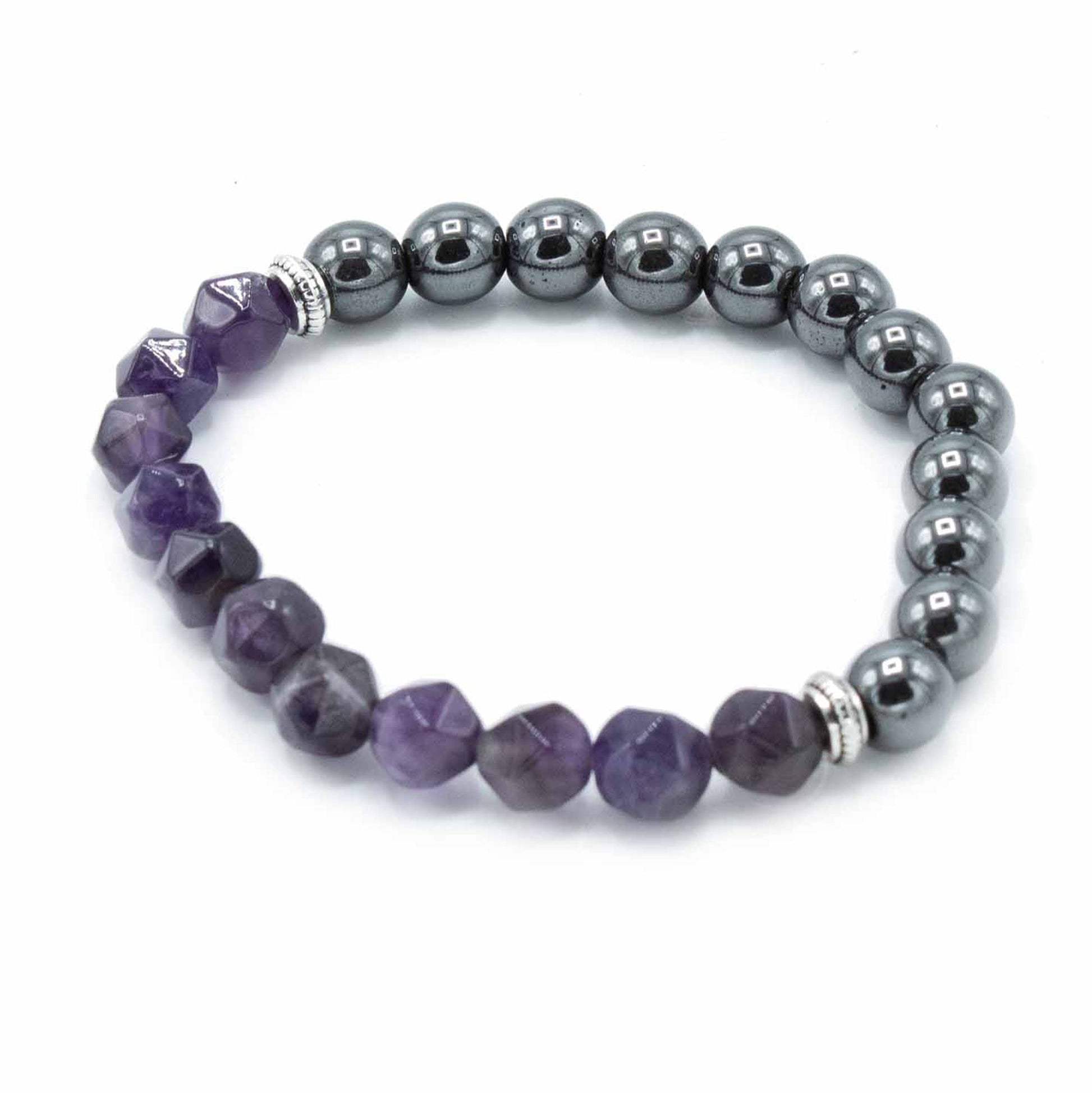 Faceted Gemstone Bracelet - Amethyst / Protection product packaging on clean background from Quintessential Holistic Health Ltd