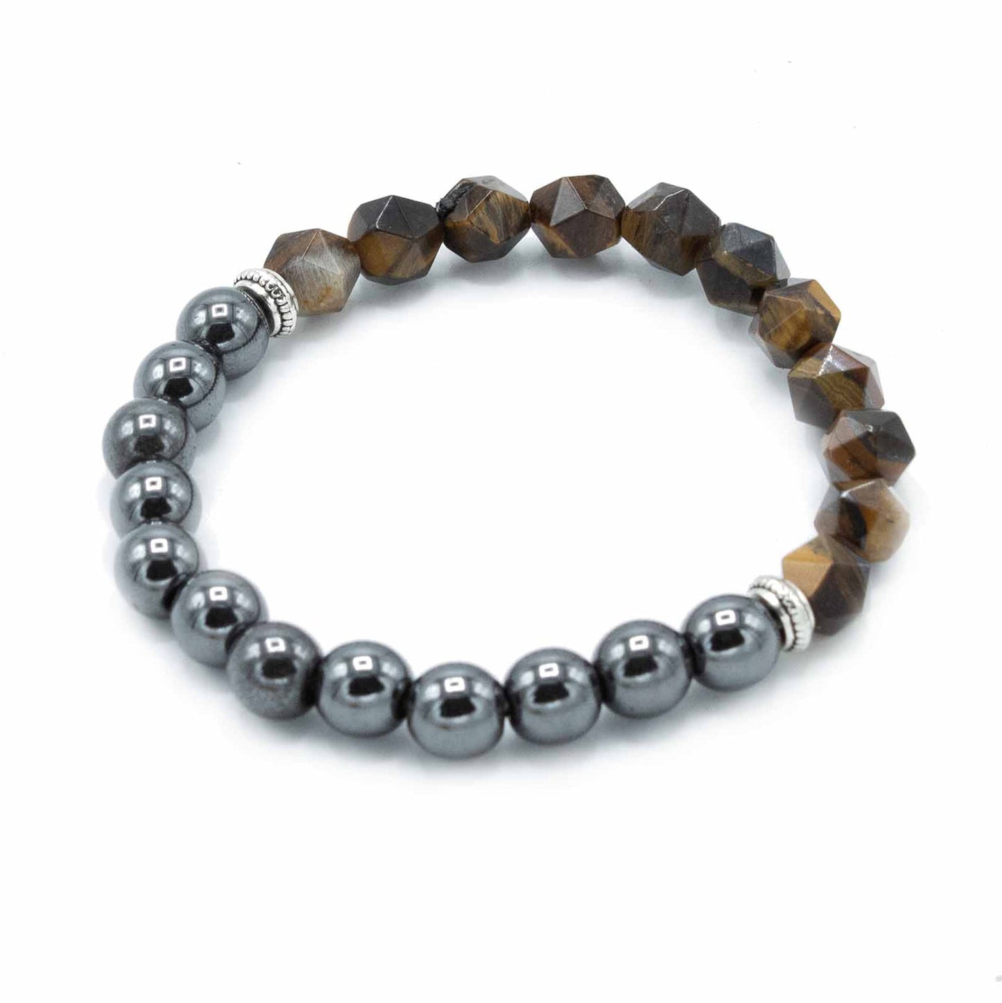 Faceted Gemstone Bracelet - Tigers Eye / Strength product packaging on clean background from Quintessential Holistic Health Ltd
