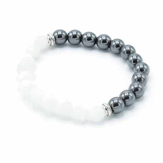 Faceted Gemstone Bracelet - Rock Quartz / Clarity product packaging on clean background from Quintessential Holistic Health Ltd