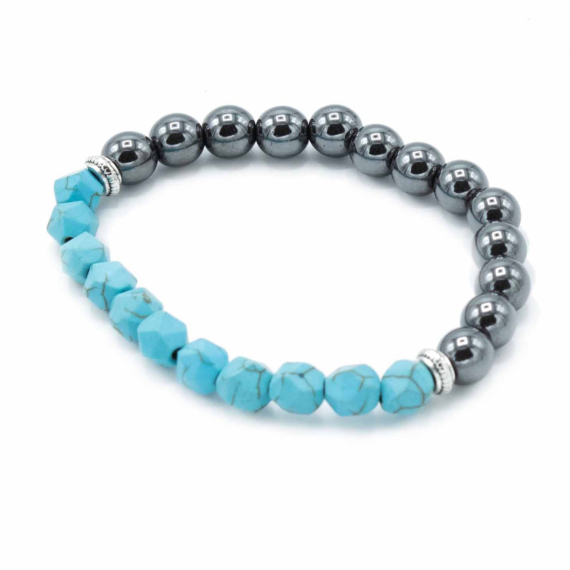 Faceted Gemstone Bracelet - Turquoise / Peace product packaging on clean background from Quintessential Holistic Health Ltd