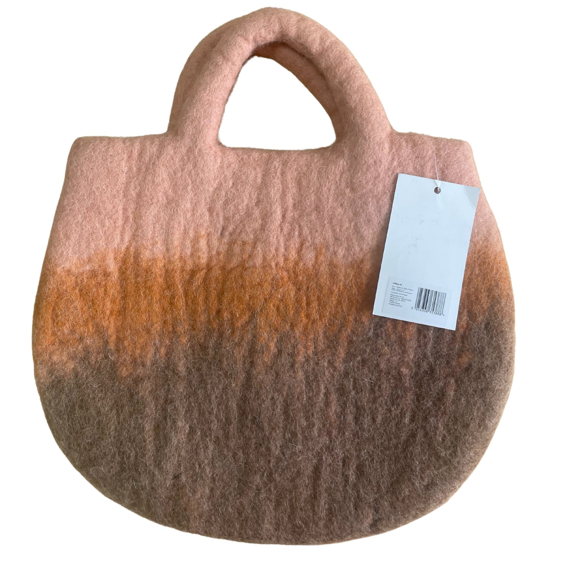 Handcrafted Wool Water Felted Two Handled Bag - Sunflower and Bees product packaging on clean background from Quintessential Holistic Health Ltd
