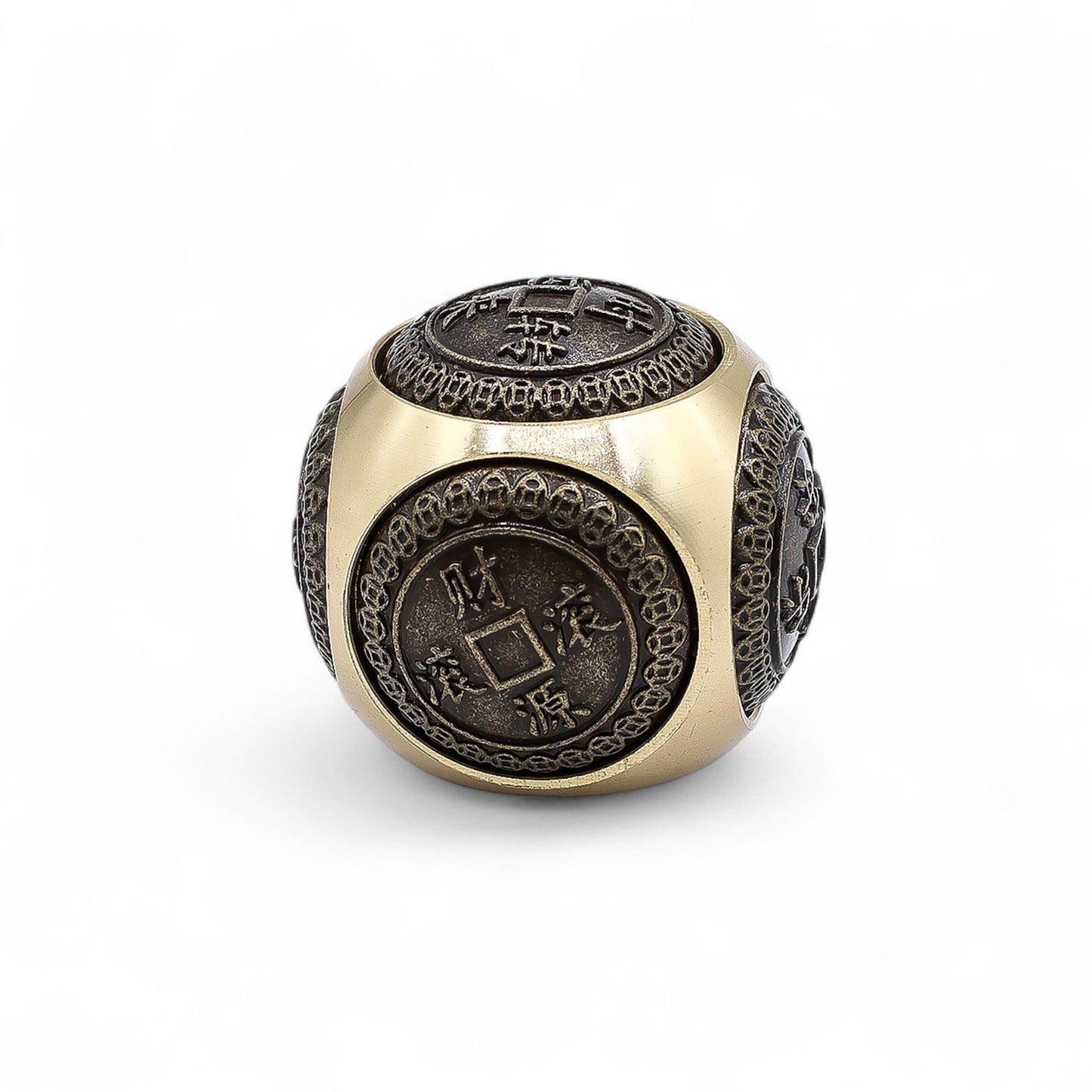 Feng Shui Fortune Spinner - Small / Rounded Wealth Dice product packaging on clean background from Quintessential Holistic Health Ltd