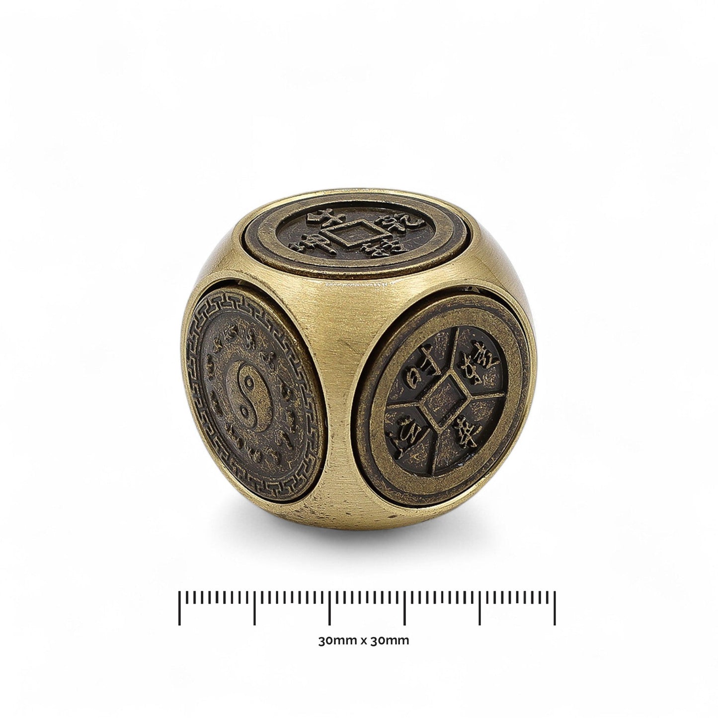 Feng Shui Fortune Spinner - Traditional Zodiac Symbols Dice product packaging on clean background from Quintessential Holistic Health Ltd