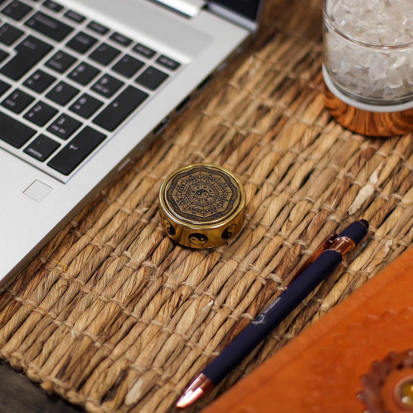 Feng Shui Fortune Spinner - Bagua Energy Disc product packaging on clean background from Quintessential Holistic Health Ltd
