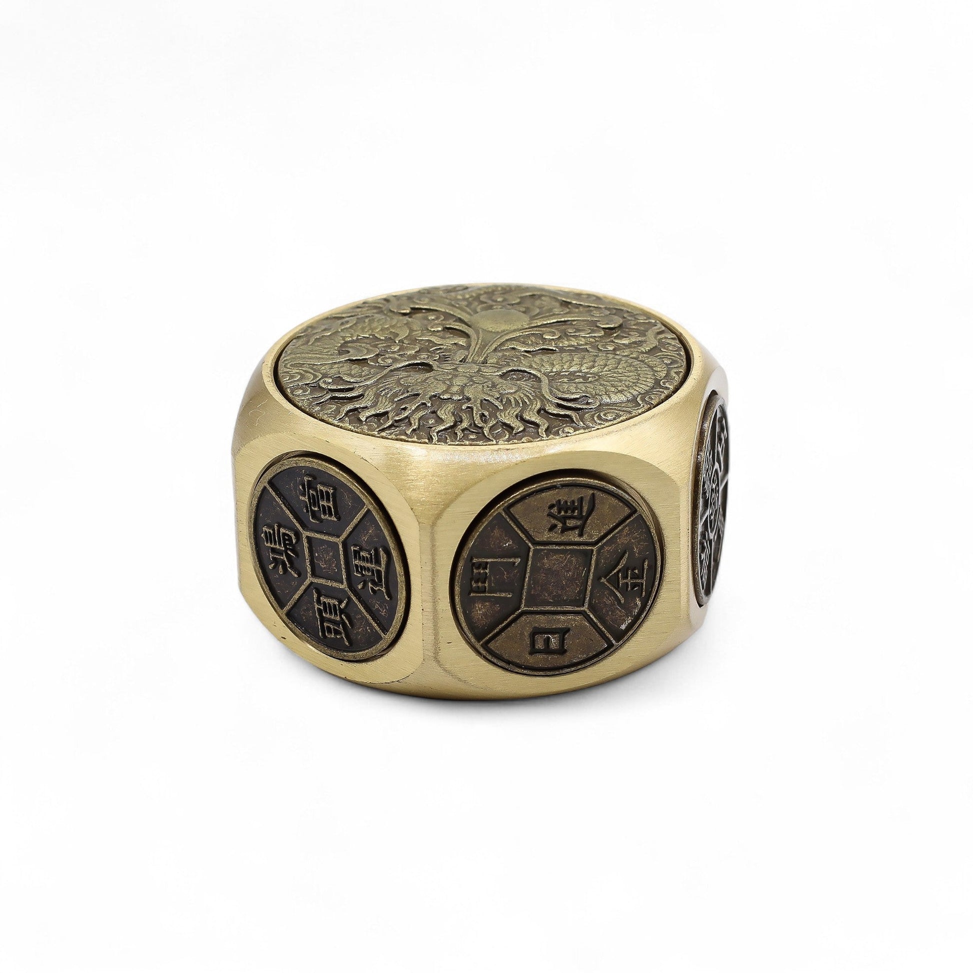 Feng Shui Fortune Spinner - Dragon / Power and Wealth product packaging on clean background from Quintessential Holistic Health Ltd