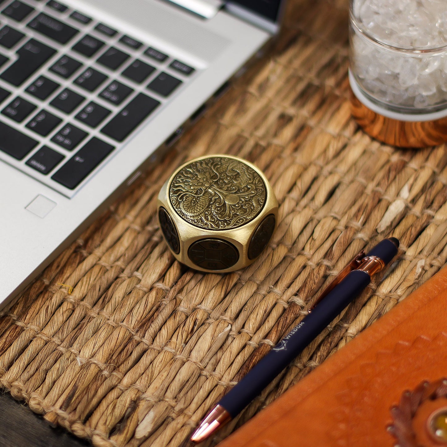 Feng Shui Fortune Spinner - Dragon / Power and Wealth product packaging on clean background from Quintessential Holistic Health Ltd