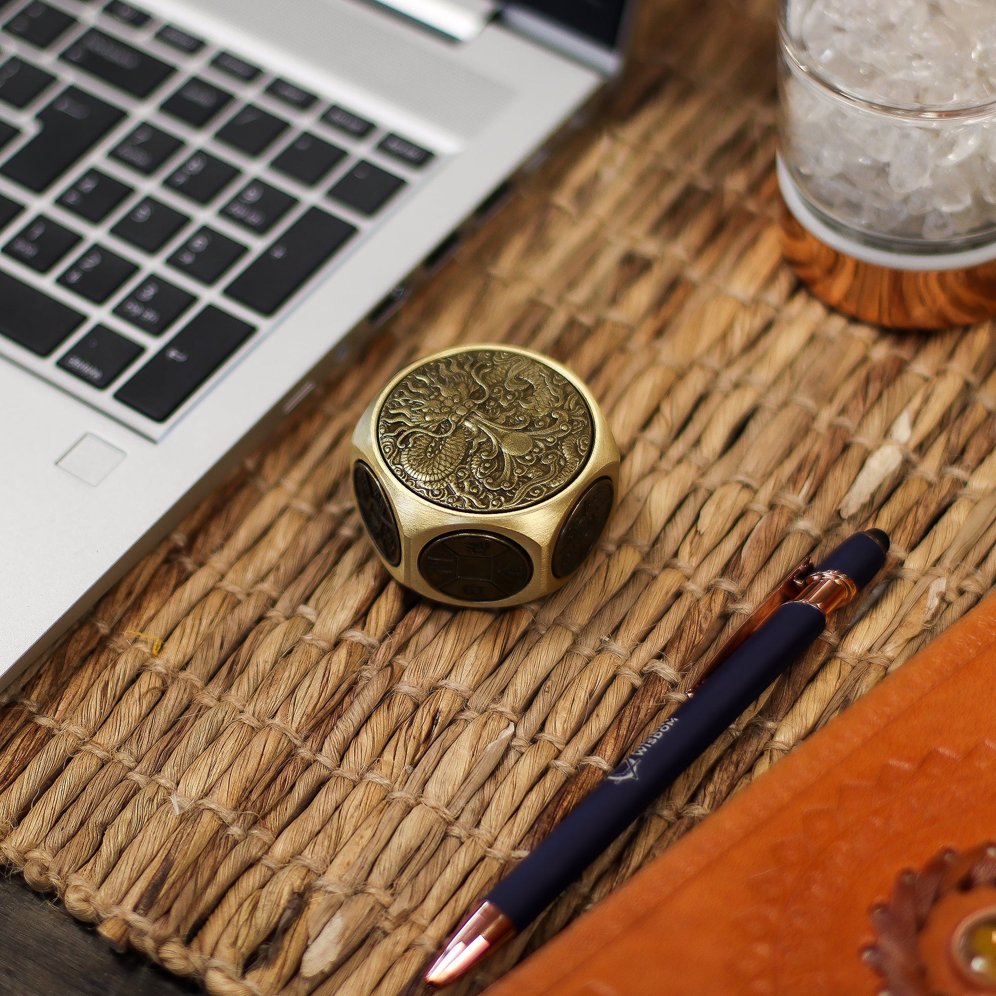 Feng Shui Fortune Spinner - Dragon / Power and Wealth product packaging on clean background from Quintessential Holistic Health Ltd