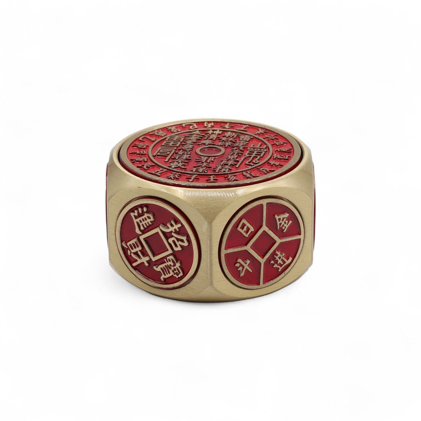Feng Shui Fortune Spinner - Red Calendar and Coin / Auspicious Date Selector product packaging on clean background from Quintessential Holistic Health Ltd