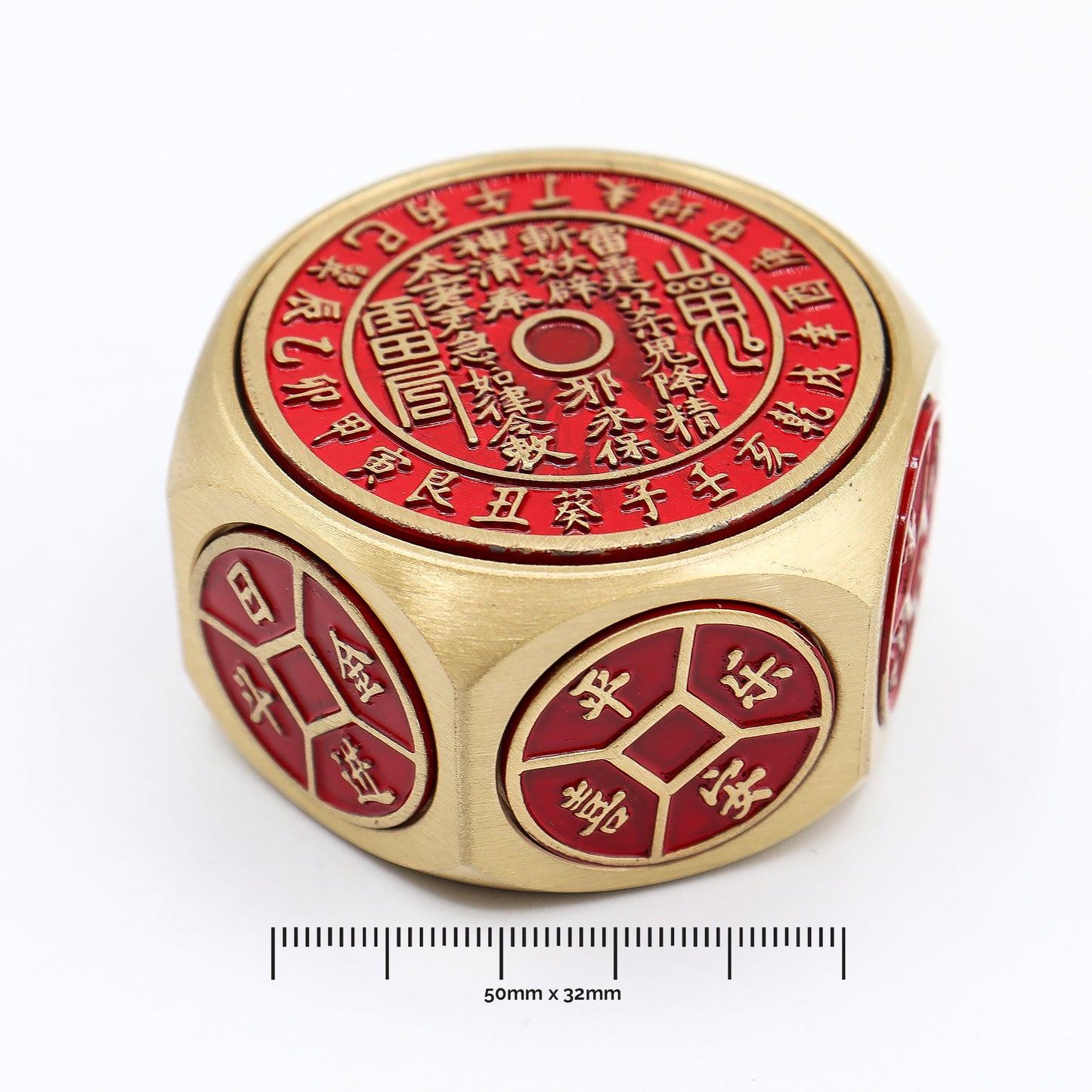 Feng Shui Fortune Spinner - Red Calendar and Coin / Auspicious Date Selector product packaging on clean background from Quintessential Holistic Health Ltd