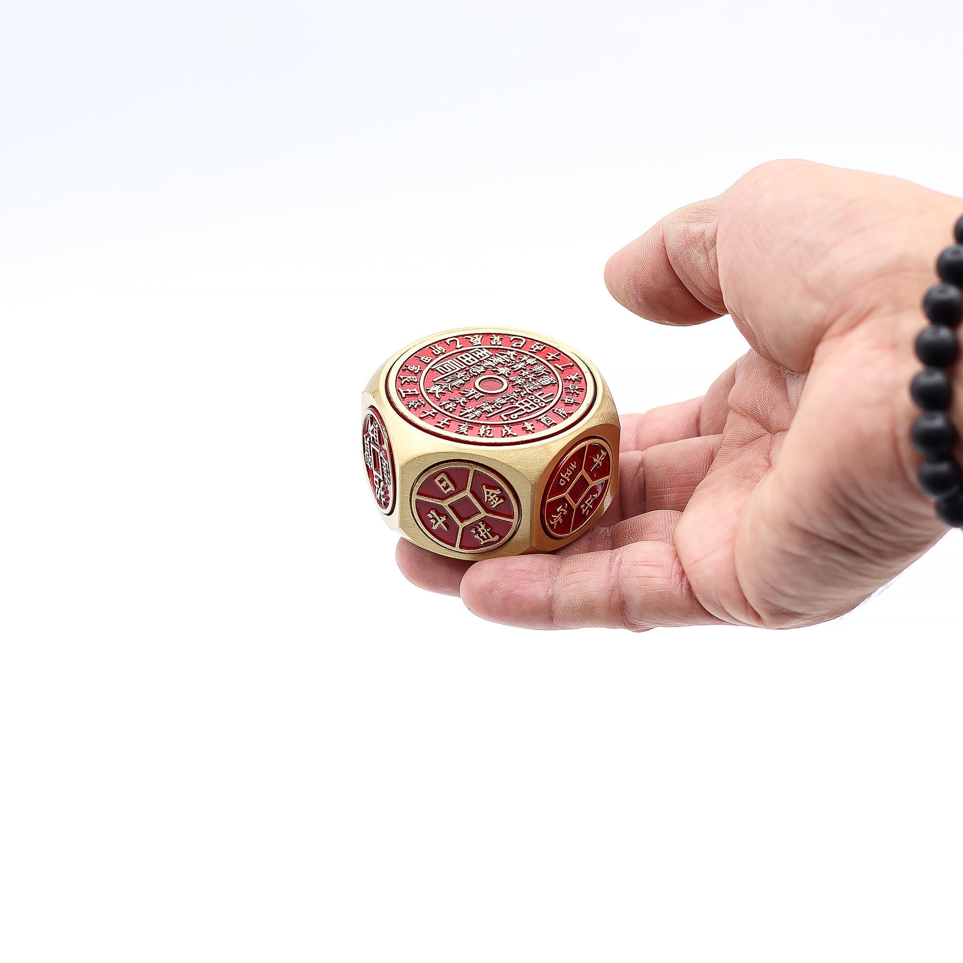 Feng Shui Fortune Spinner - Red Calendar and Coin / Auspicious Date Selector product packaging on clean background from Quintessential Holistic Health Ltd