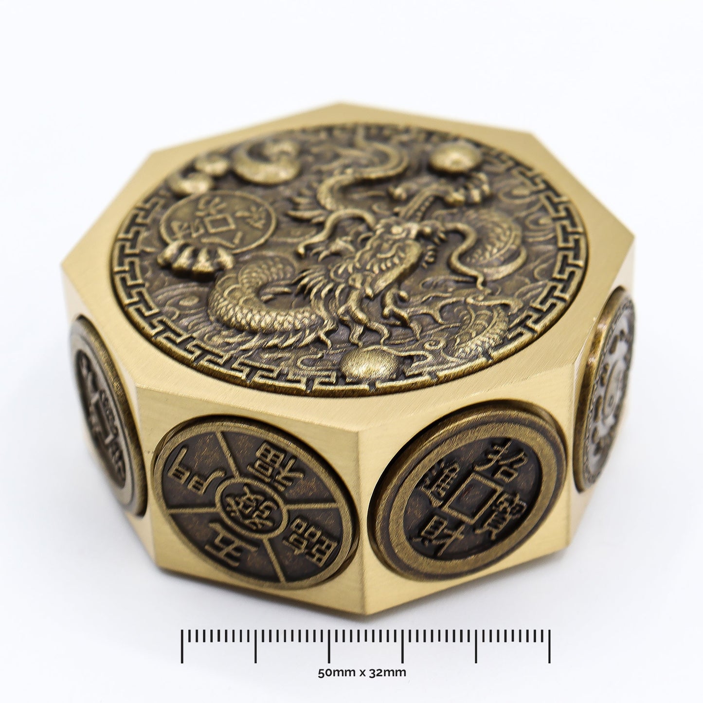 Feng Shui Fortune Spinner - Lucky Cat and Dragon / Protection and Prosperity product packaging on clean background from Quintessential Holistic Health Ltd