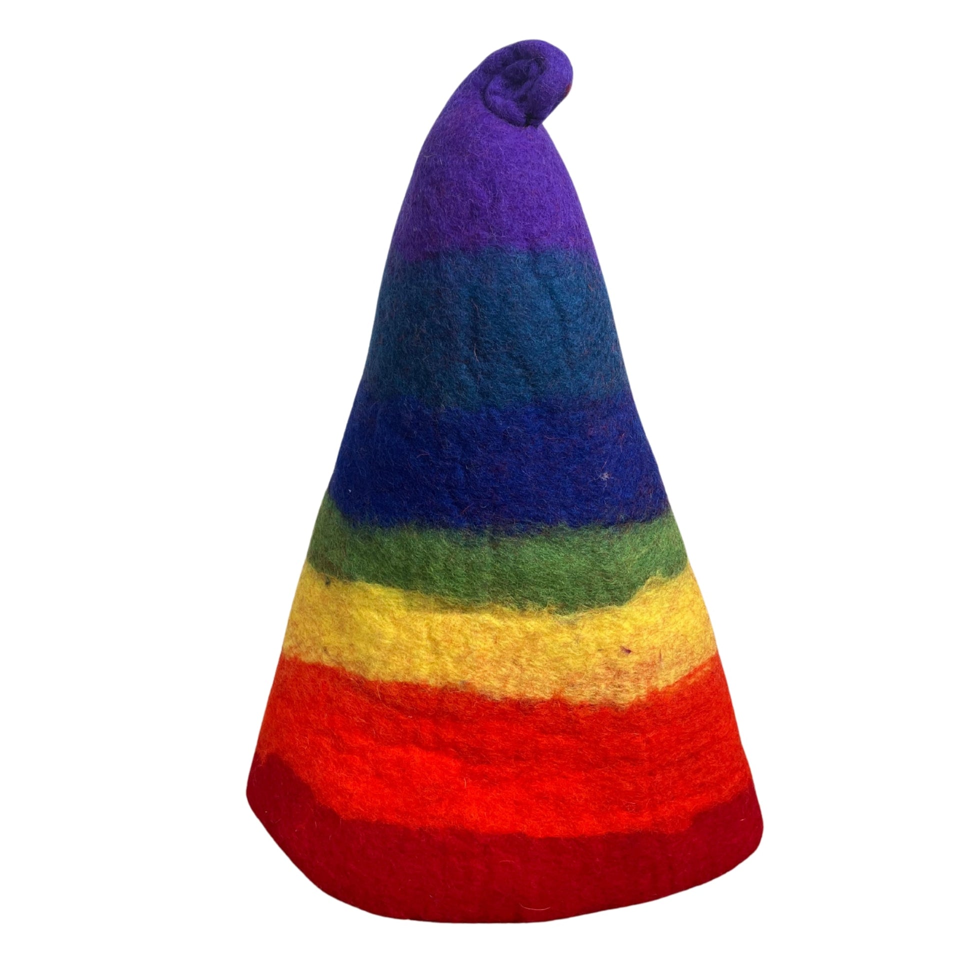 Wool Felted Handmade Wizards Sauna Hat - Rainbow product packaging on clean background from Quintessential Holistic Health Ltd