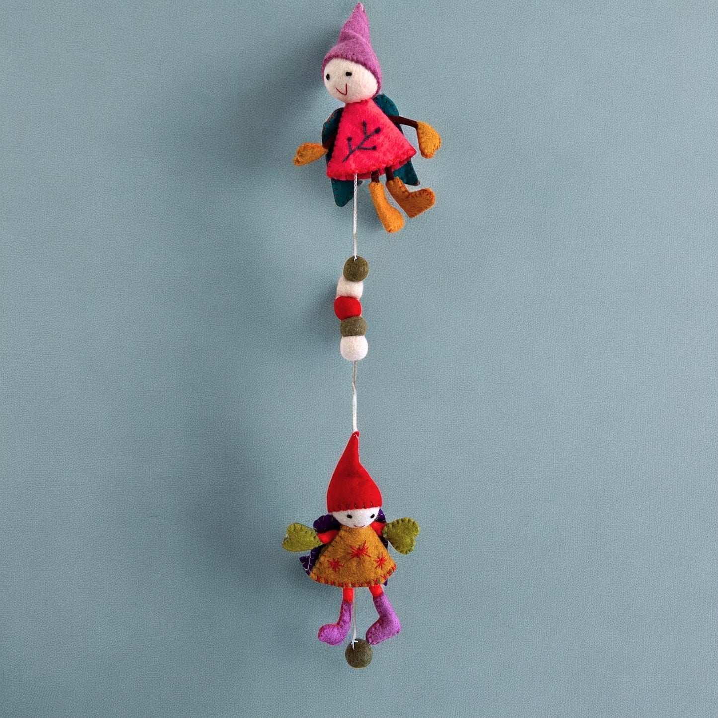 Handmade Childs Nursery Felt Wall or Ceiling Hanging - Fairy Angels product packaging on clean background from Quintessential Holistic Health Ltd