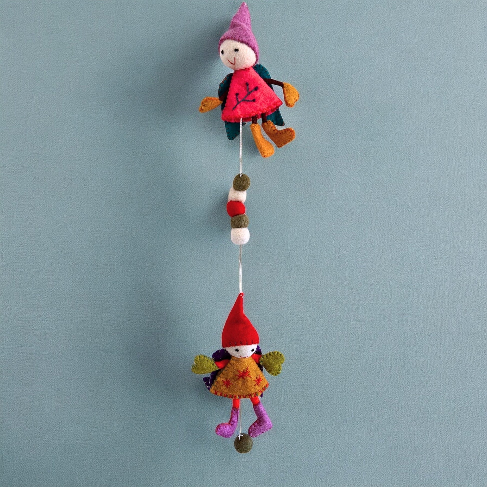 Handmade Childs Nursery Felt Wall or Ceiling Hanging - Fairy Angels product packaging on clean background from Quintessential Holistic Health Ltd