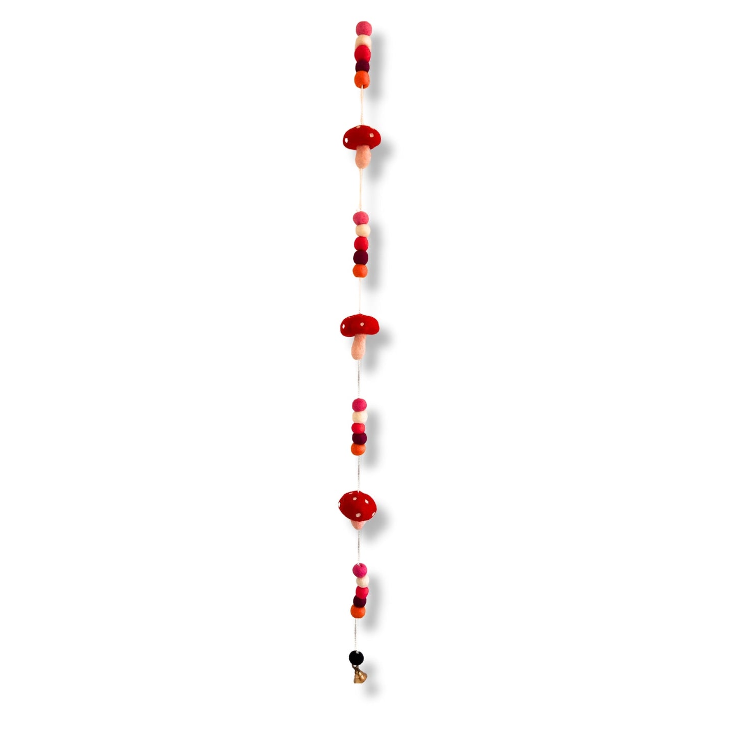 Handmade Childs Nursery Felt Wall or Ceiling Hanging - Red Mushrooms product packaging on clean background from Quintessential Holistic Health Ltd