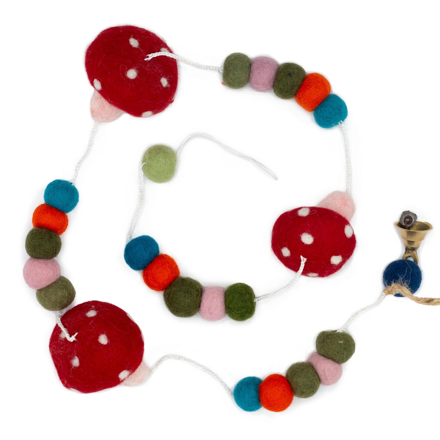 Handmade Childs Nursery Felt Wall or Ceiling Hanging - Red Mushrooms product packaging on clean background from Quintessential Holistic Health Ltd