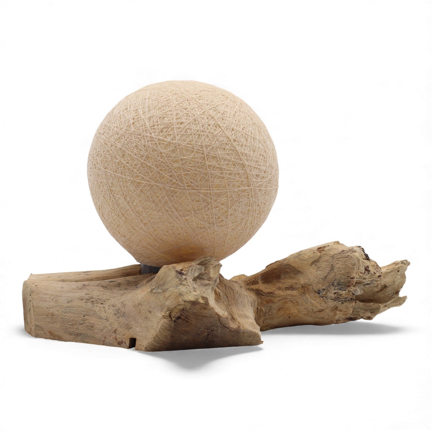 Natural Driftwood LED Glow Lamp - Cotton Wrap Cream Shade product packaging on clean background from Quintessential Holistic Health Ltd