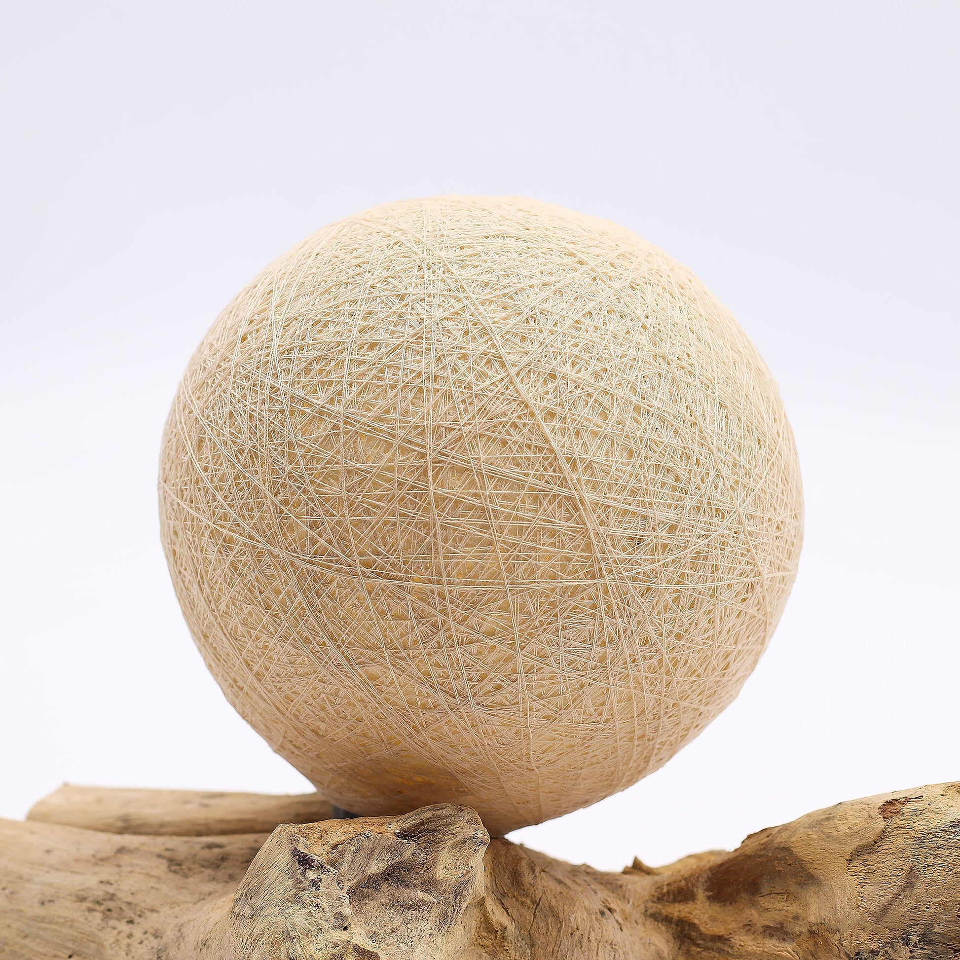 Natural Driftwood LED Glow Lamp - Cotton Wrap Cream Shade product packaging on clean background from Quintessential Holistic Health Ltd