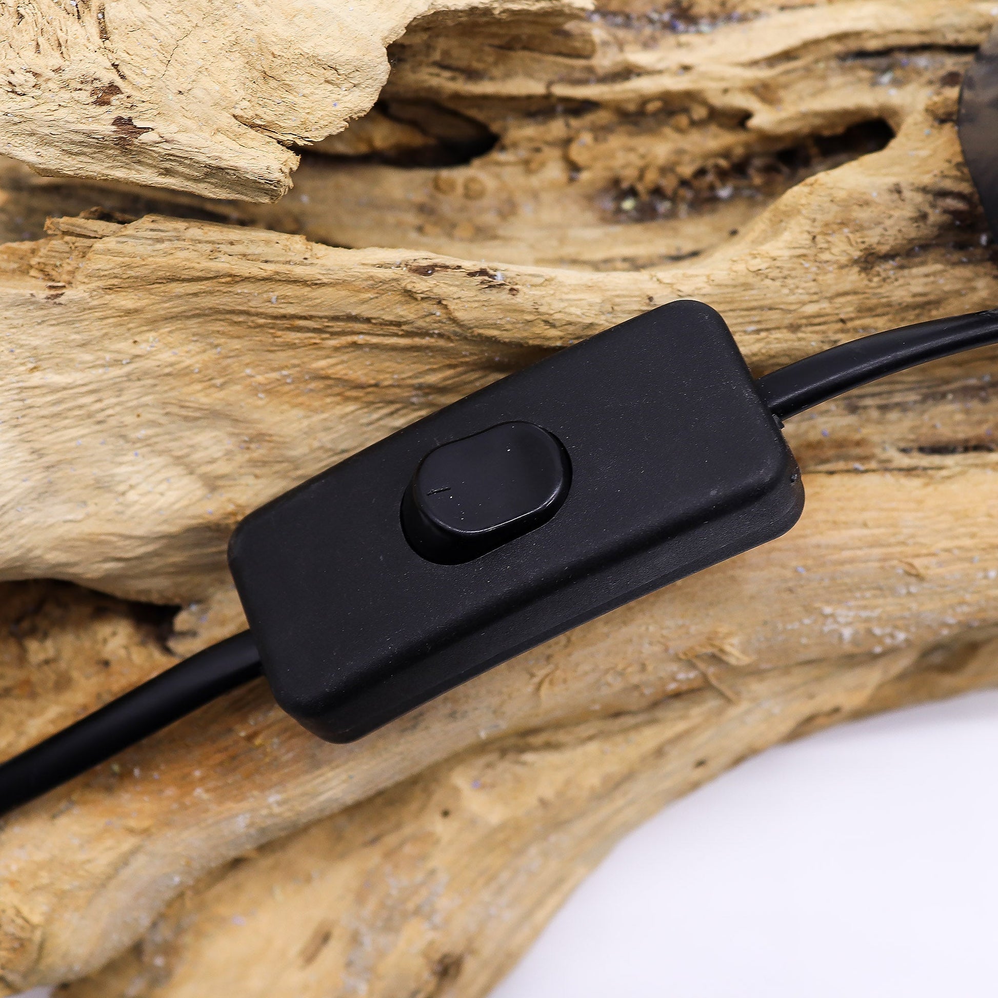 Natural Driftwood LED Glow Lamp - Cotton Wrap Cream Shade product packaging on clean background from Quintessential Holistic Health Ltd