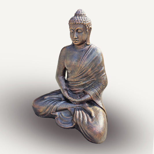 Handmade Concrete and Resin Buddha - Antique Gold - Small - 0.91m Tall - main product image from Quintessential Holistic Health Ltd UK