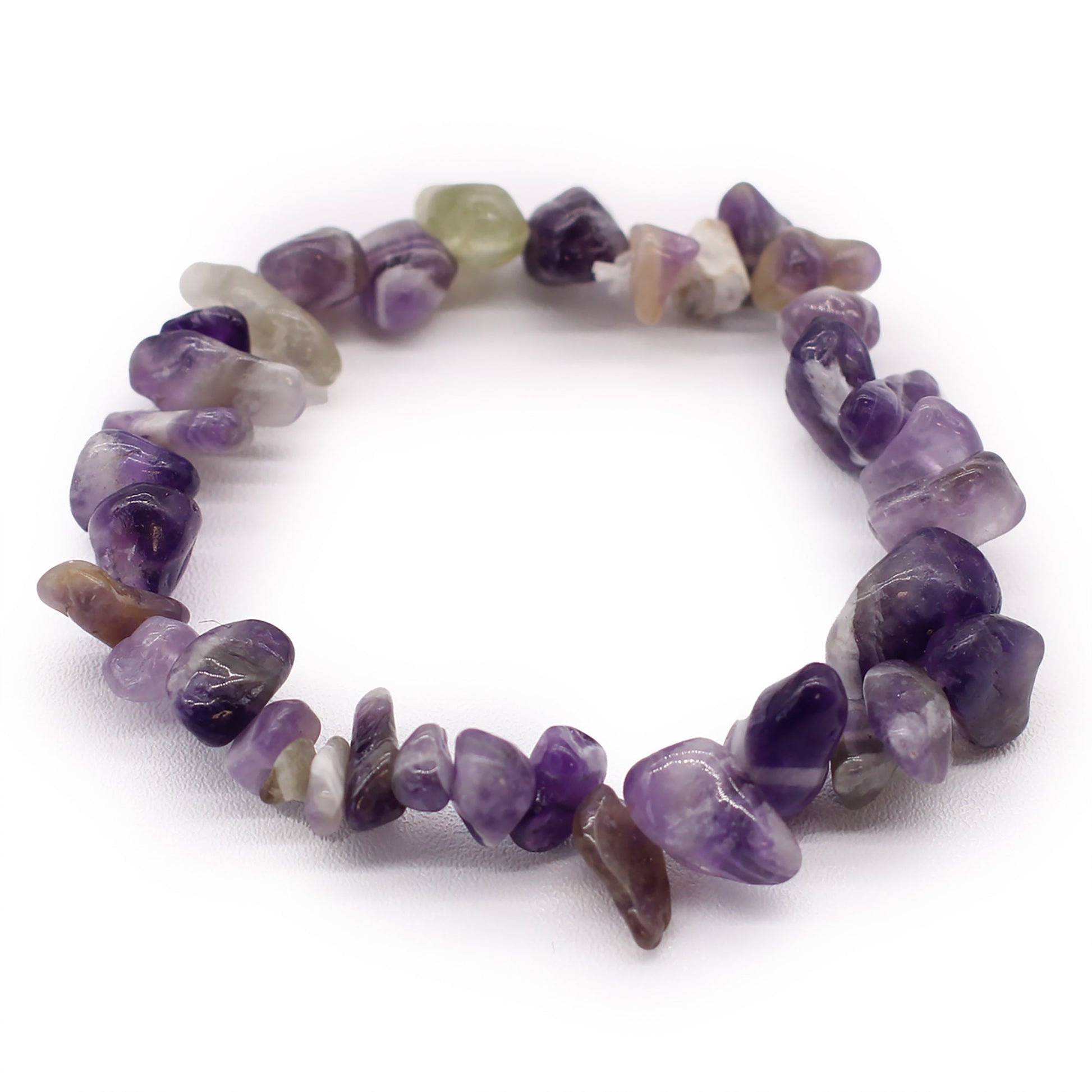 Handcrafted Gemstone Bracelet Bath Bomb - Lavender and Tea Tree / Amethyst product packaging on clean background from Quintessential Holistic Health Ltd
