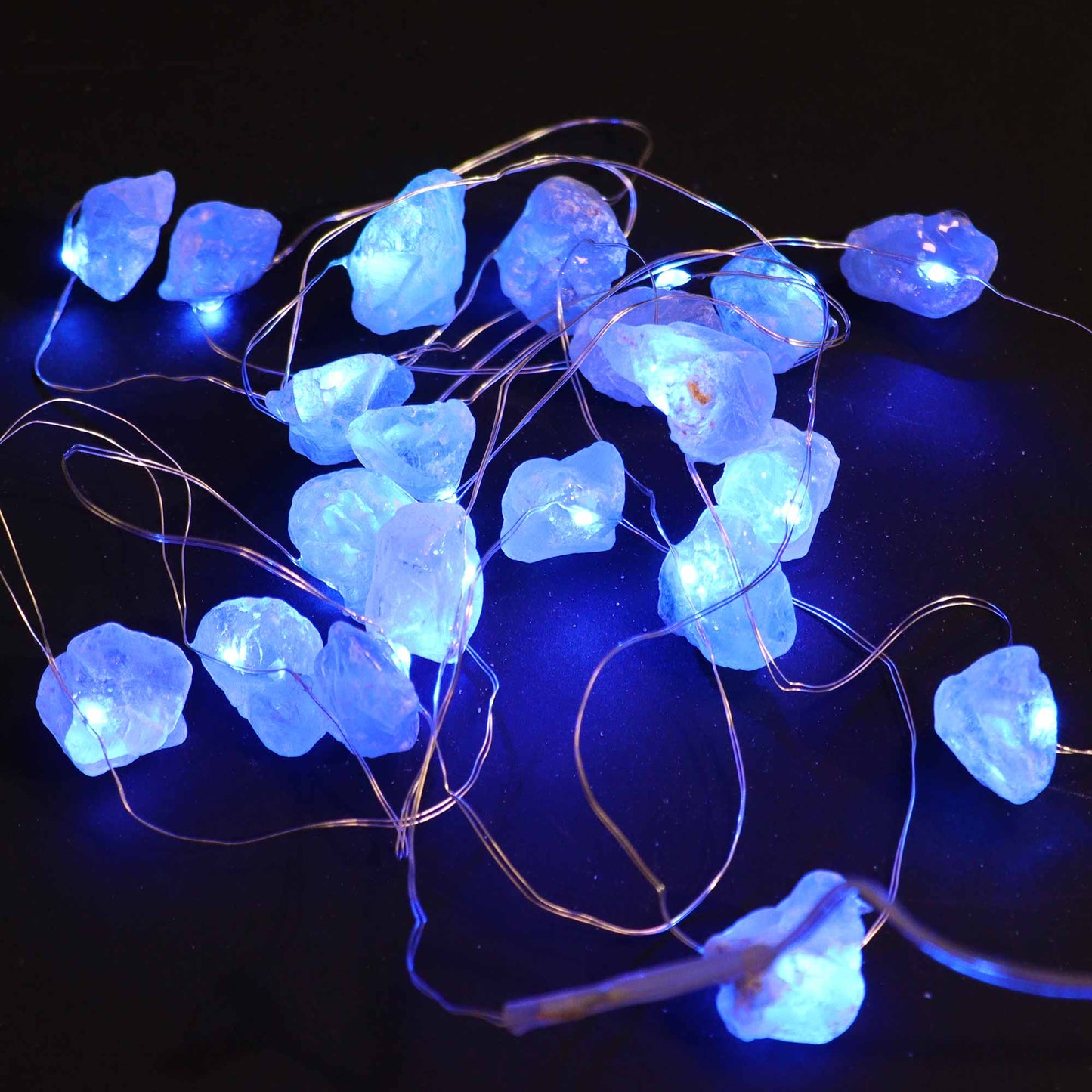 Gemstone Indoor Enchantment Lights - Celestite product packaging on clean background from Quintessential Holistic Health Ltd
