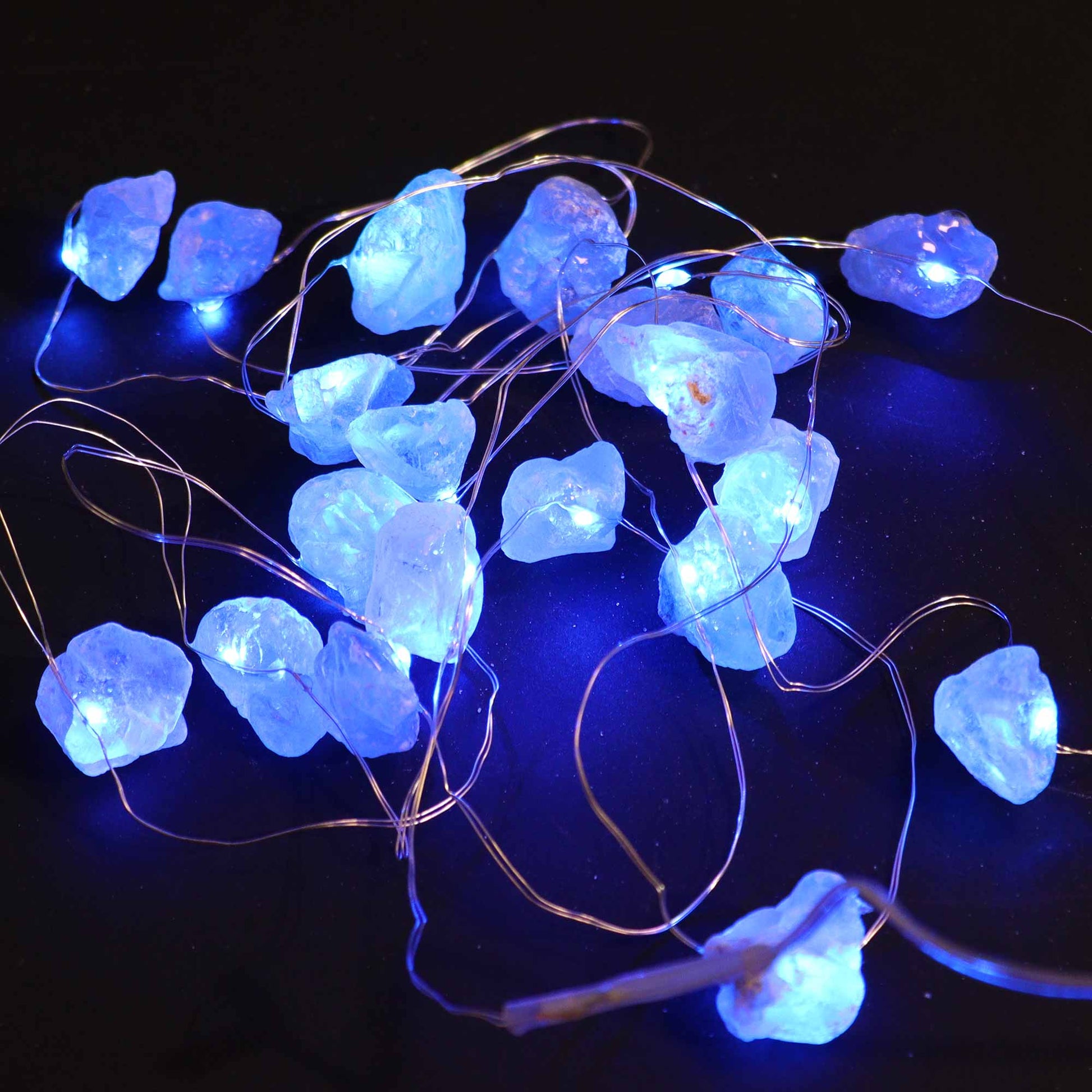 Gemstone Indoor Enchantment Lights - Celestite product packaging on clean background from Quintessential Holistic Health Ltd