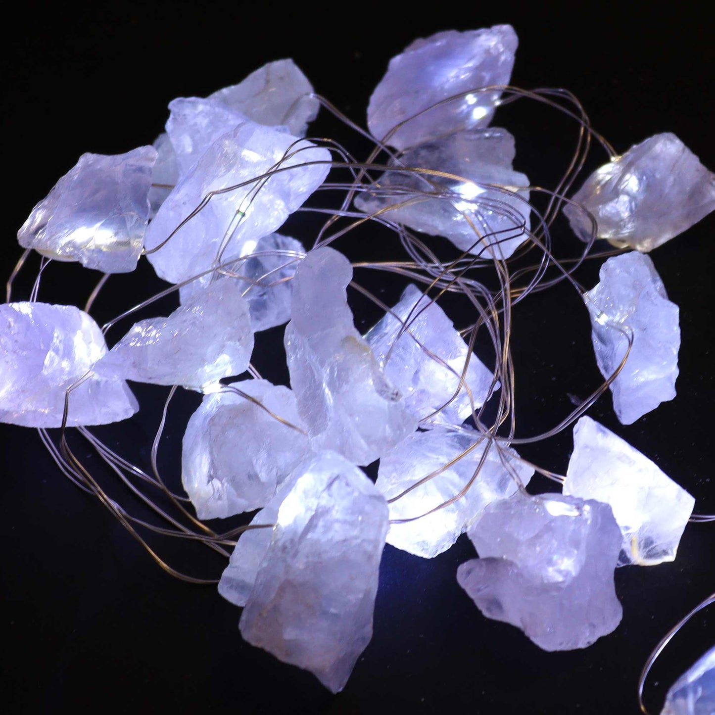 Gemstone Indoor Enchantment Lights - Rock Quartz product packaging on clean background from Quintessential Holistic Health Ltd
