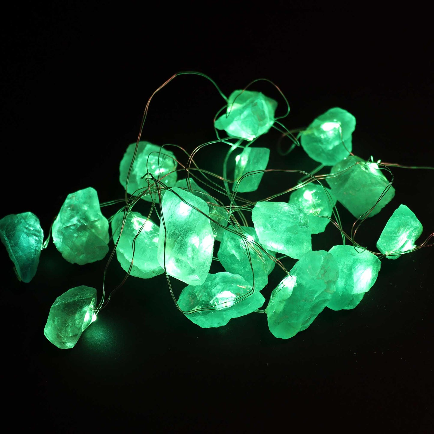 Gemstone Indoor Enchantment Lights - Crystal Jade product packaging on clean background from Quintessential Holistic Health Ltd