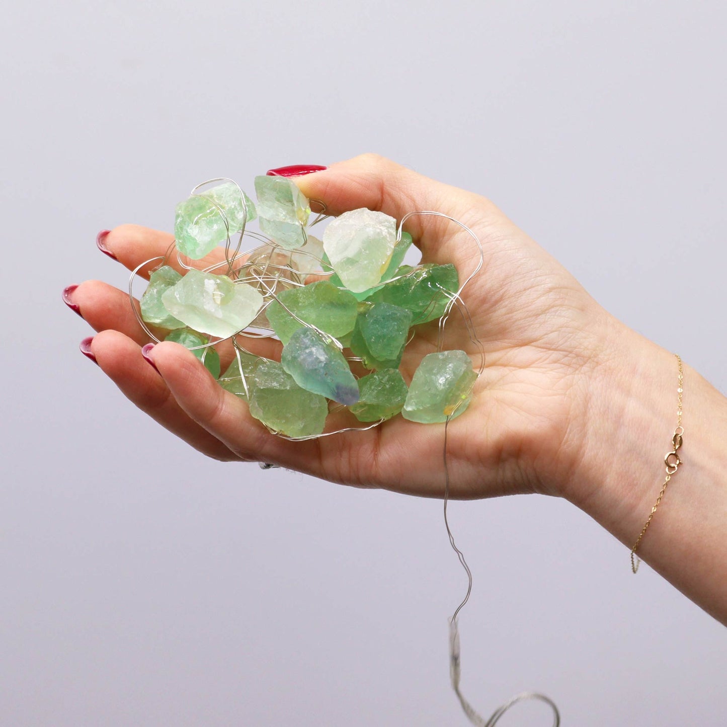 Gemstone Indoor Enchantment Lights - Crystal Jade product packaging on clean background from Quintessential Holistic Health Ltd