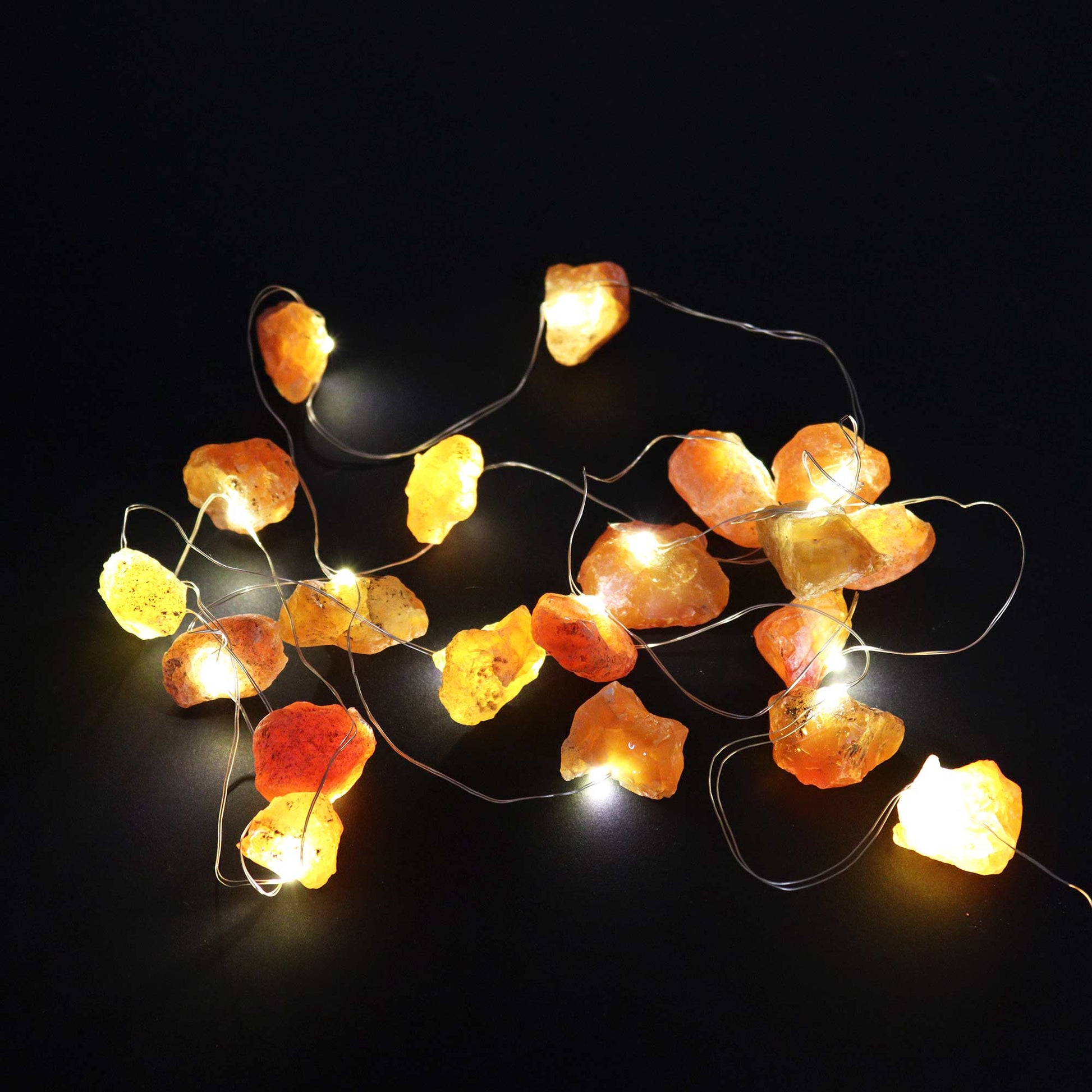 Gemstone Indoor Enchantment Lights - Orange Jade product packaging on clean background from Quintessential Holistic Health Ltd
