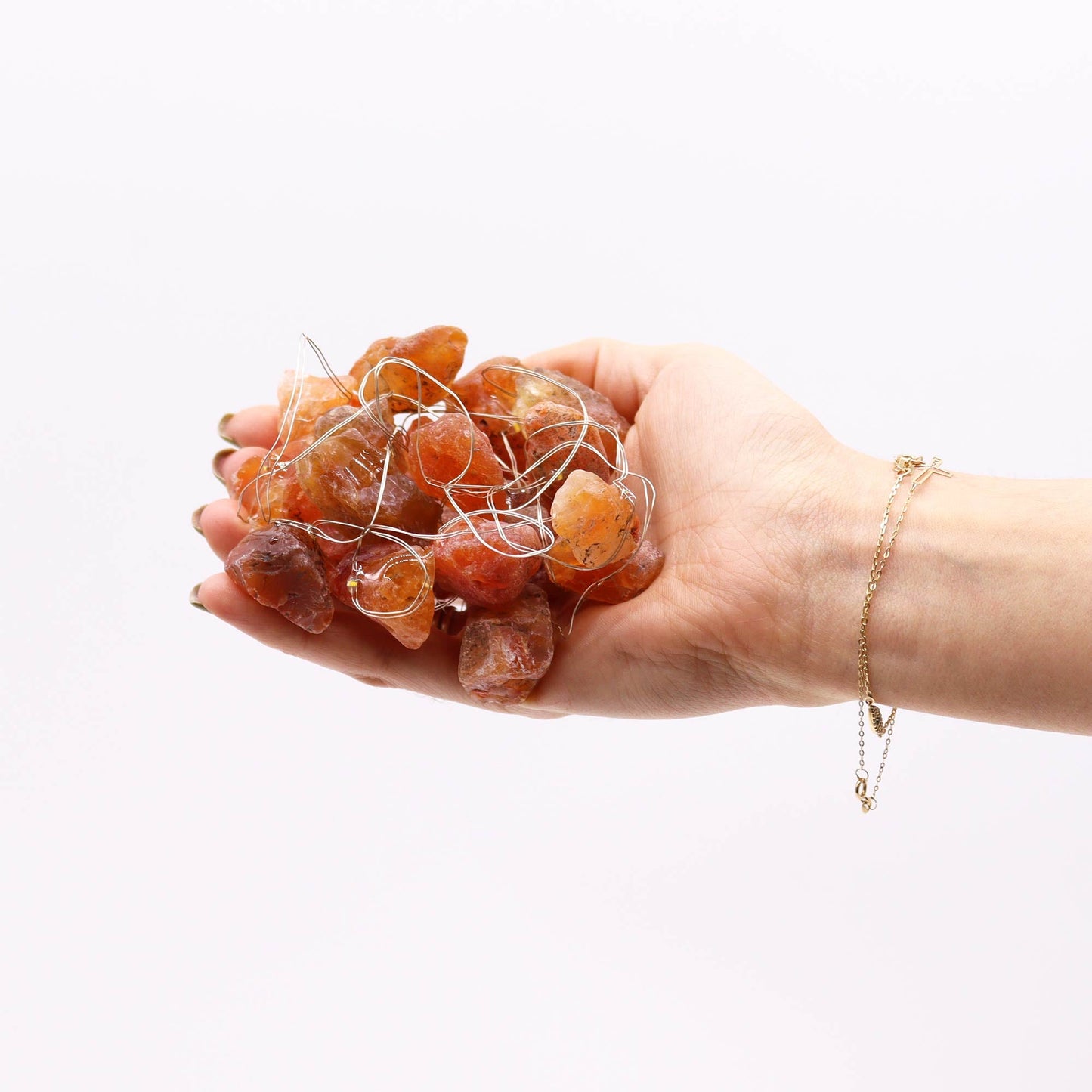 Gemstone Indoor Enchantment Lights - Orange Jade product packaging on clean background from Quintessential Holistic Health Ltd