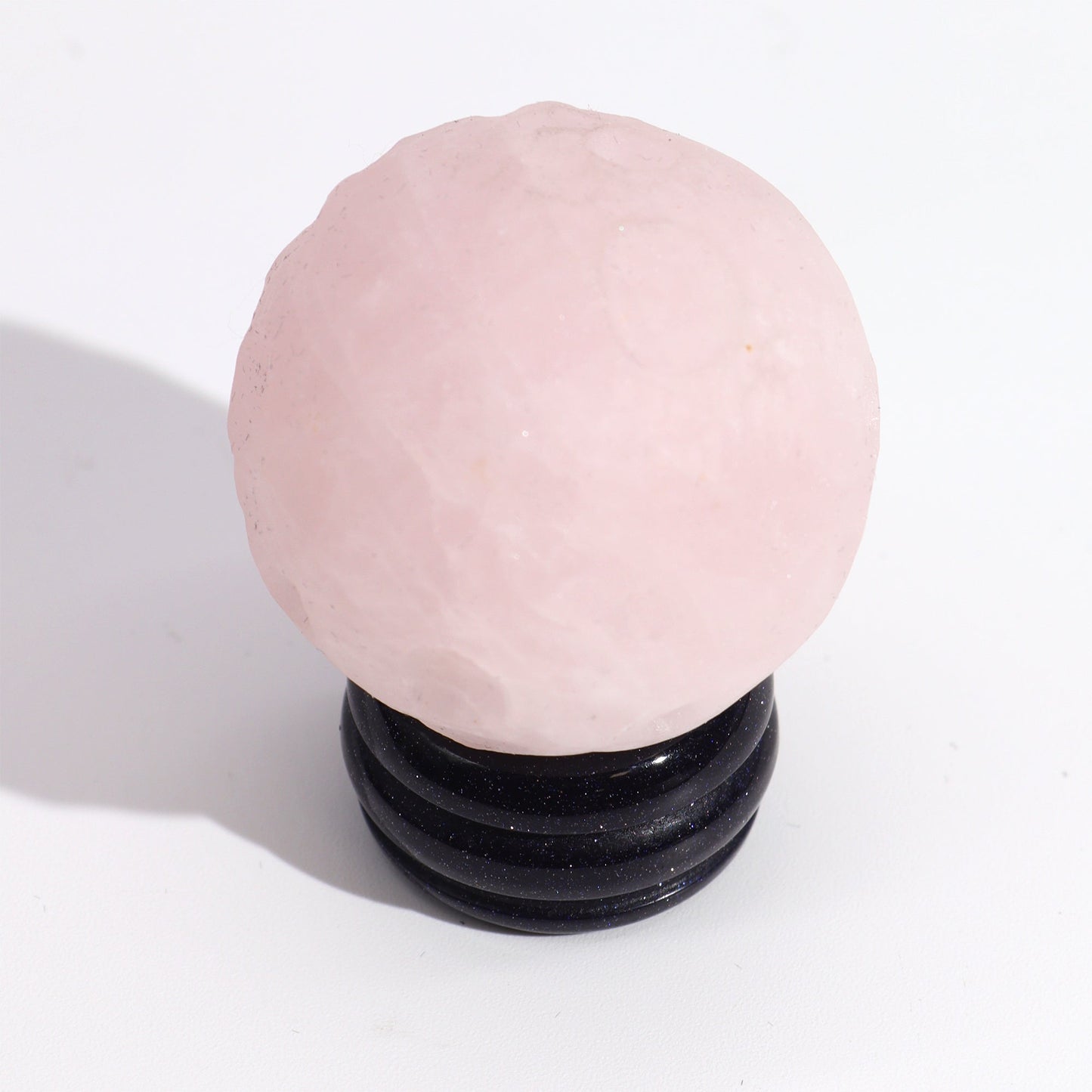 Rose Quartz Gemstone Planet and Goldstone Stand - Venus product packaging on clean background from Quintessential Holistic Health Ltd