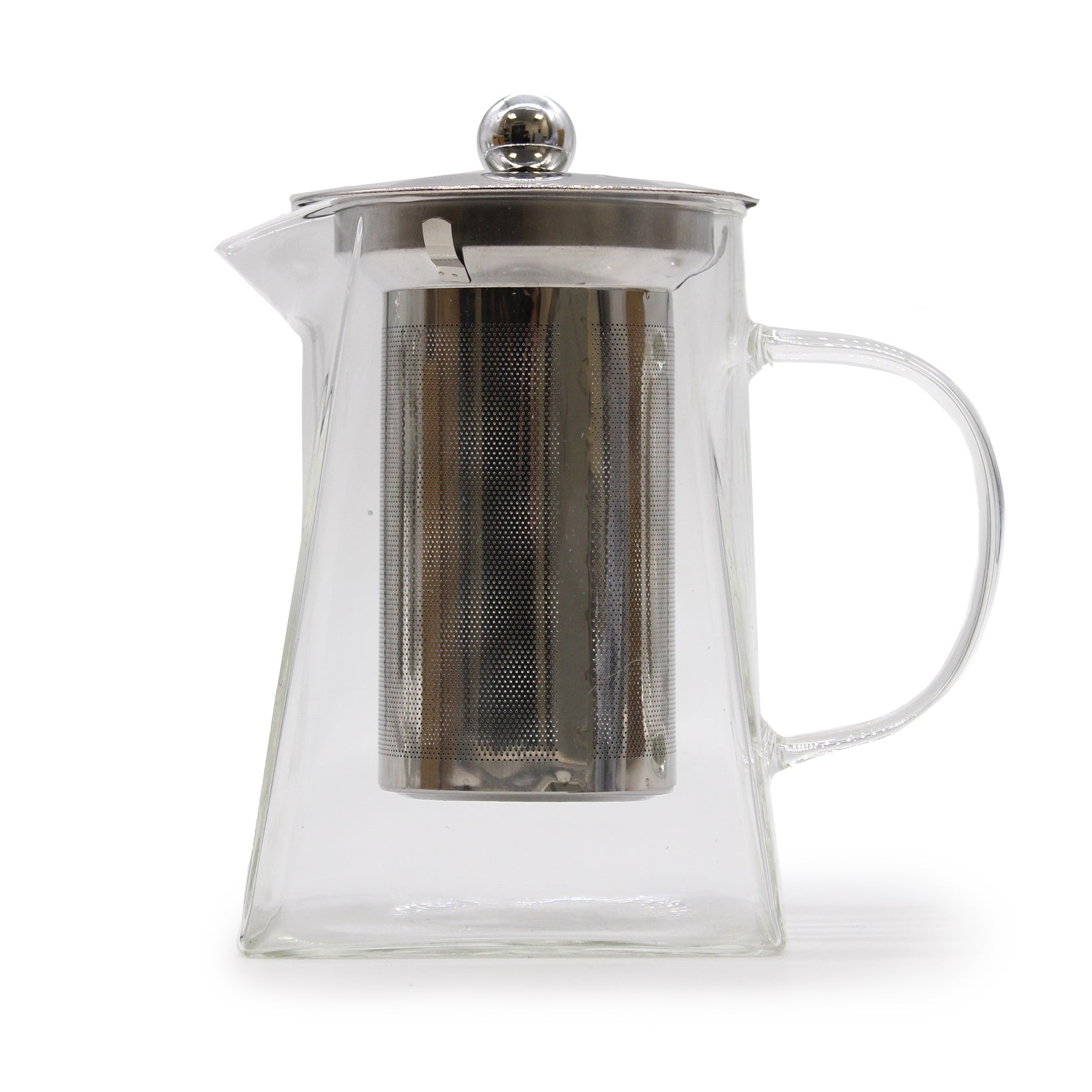 750ml Tower Shaped Glass Infuser Teapot product packaging on clean background from Quintessential Holistic Health Ltd