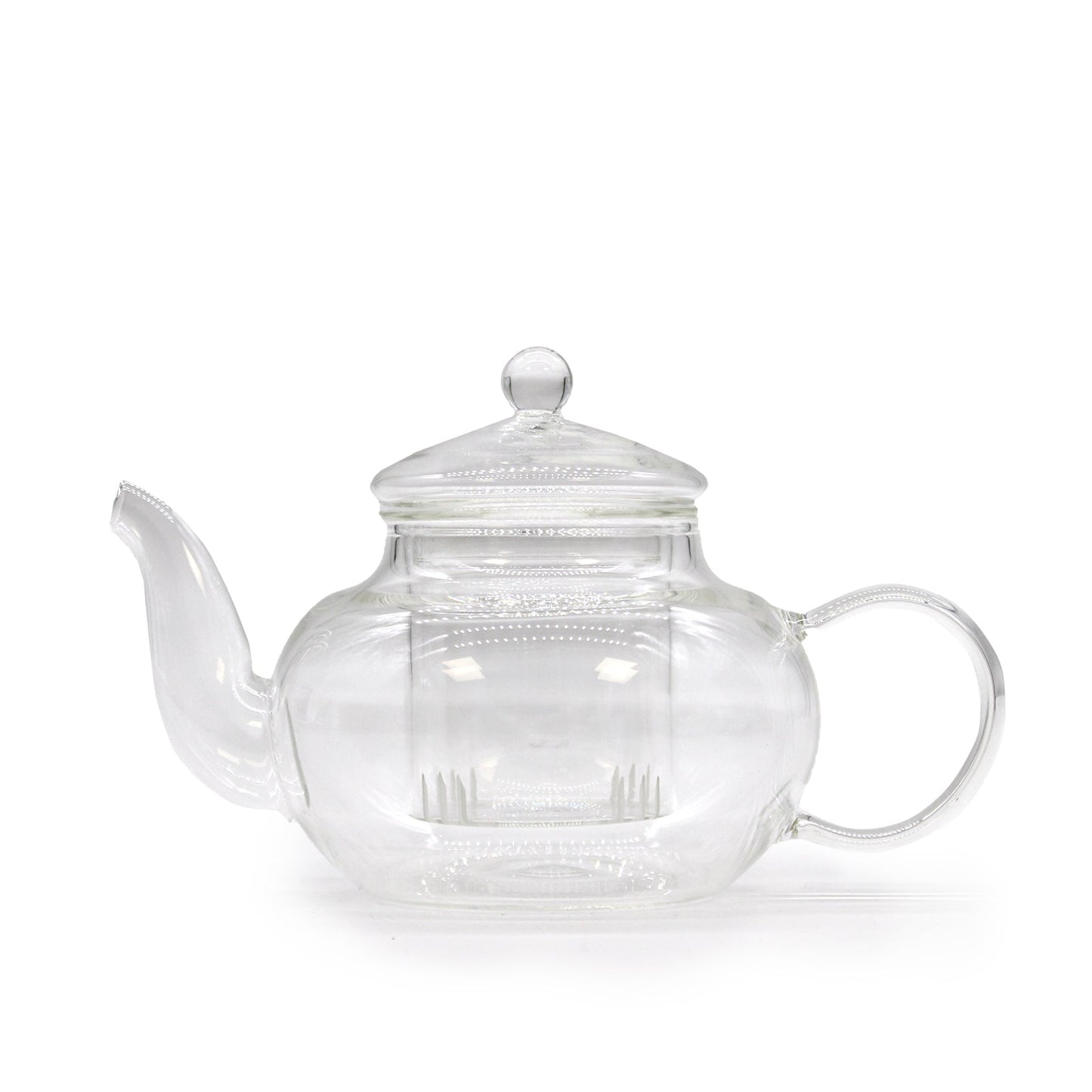 400ml Round Pearl Glass Infuser Teapot product packaging on clean background from Quintessential Holistic Health Ltd