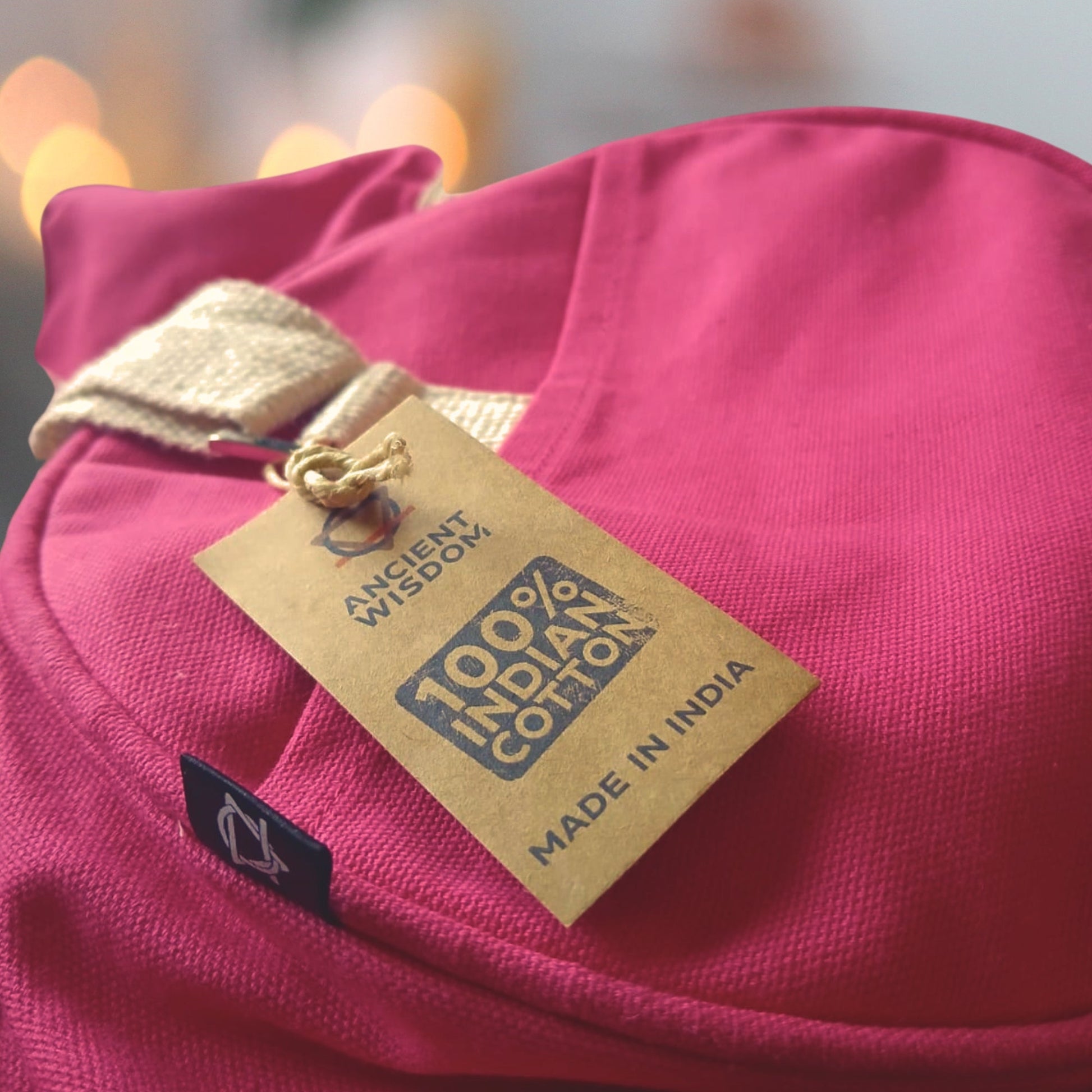 Eco-Friendly 100% Gym Bag - Don't Quit / Cherry Pink product packaging on clean background from Quintessential Holistic Health Ltd