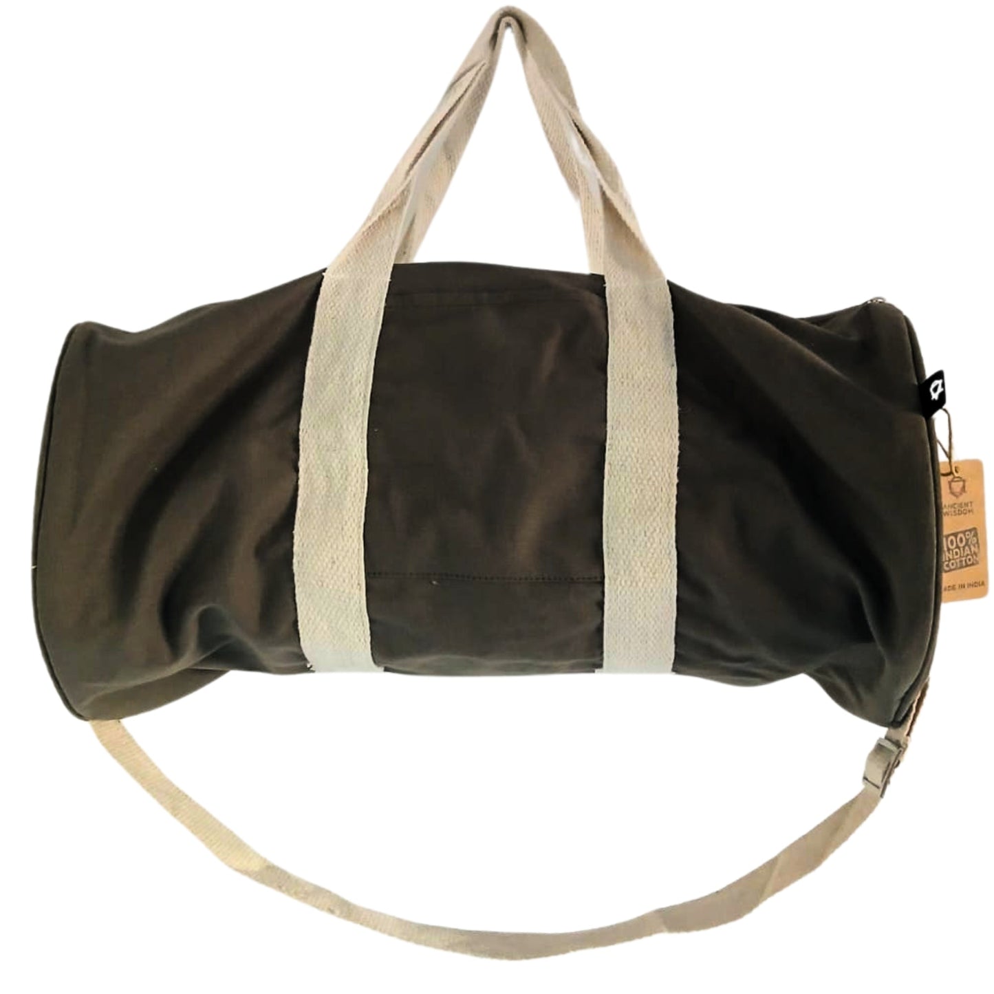 Eco-Friendly 100% Gym Bag - Don't Quit / Olive product packaging on clean background from Quintessential Holistic Health Ltd