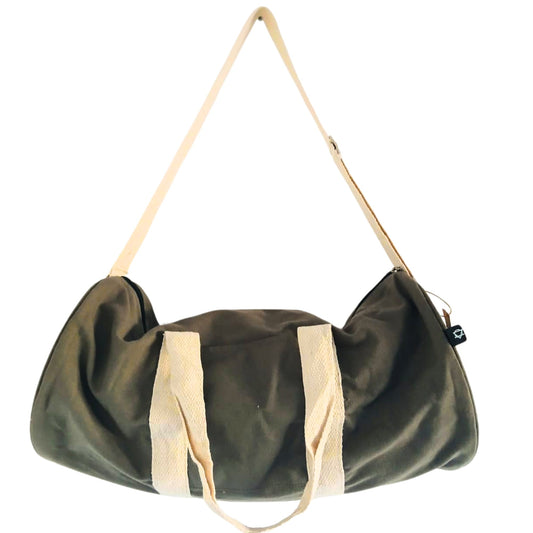 Eco-Friendly 100% Gym Bag - Don't Quit / Olive product packaging on clean background from Quintessential Holistic Health Ltd