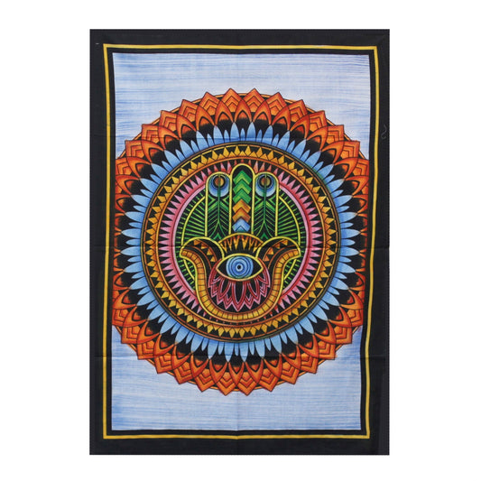 Hand Brushed Cotton Wall Art - Hamsa - main product image from Quintessential Holistic Health Ltd UK
