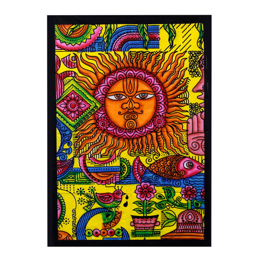 Hand Brushed Cotton Wall Art - Sun - main product image from Quintessential Holistic Health Ltd UK